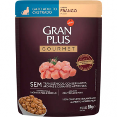 Sachê Gran Plus Gatos Gourmet Castrados Frango 85g